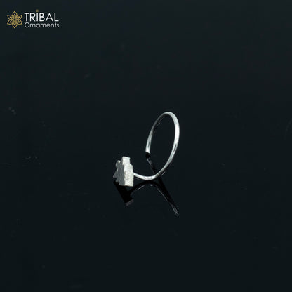 925 sterling silver tree design handmade fabulous nose pin u band tribal jewelry np89 - TRIBAL ORNAMENTS