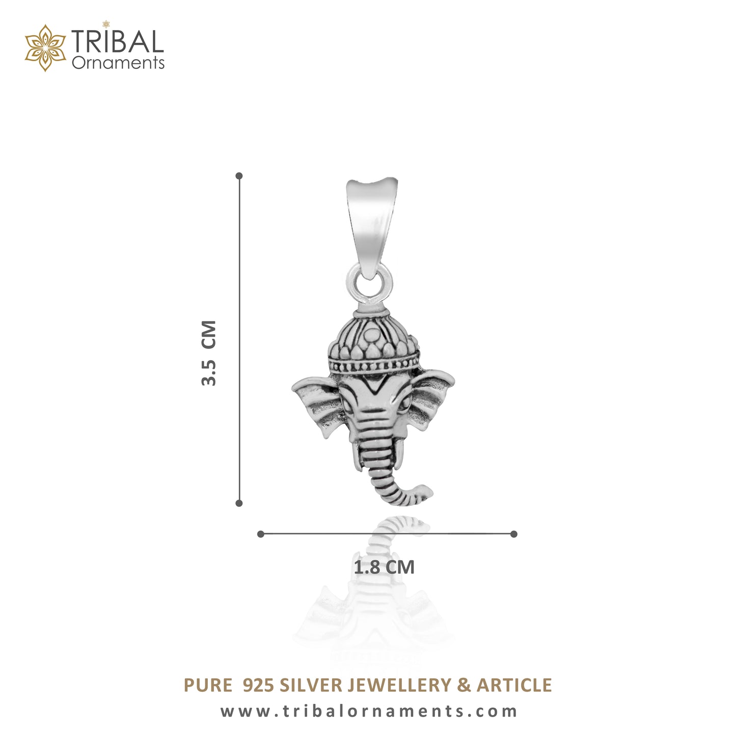 92.5 sterling silver Lord Ganesha pendant, excellent unique design stylish unisex personalized gift pendant jewelry ssp885 - TRIBAL ORNAMENTS
