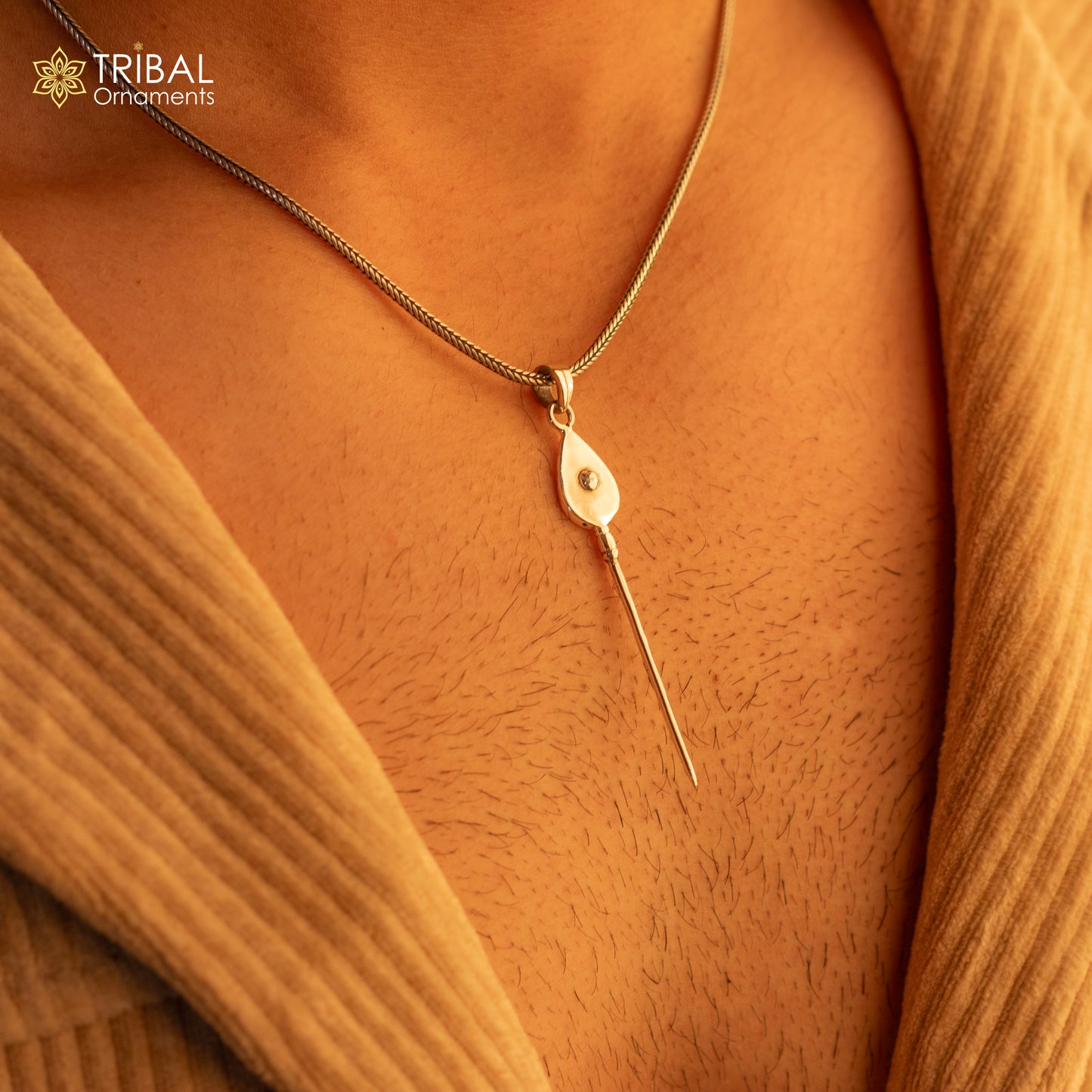 925 pure silver Divine LORD KARTHIKEYA Murugan Weapon pendant best gifting pendant, wheat chain necklace locket delicate jewelry NSP724 - TRIBAL ORNAMENTS