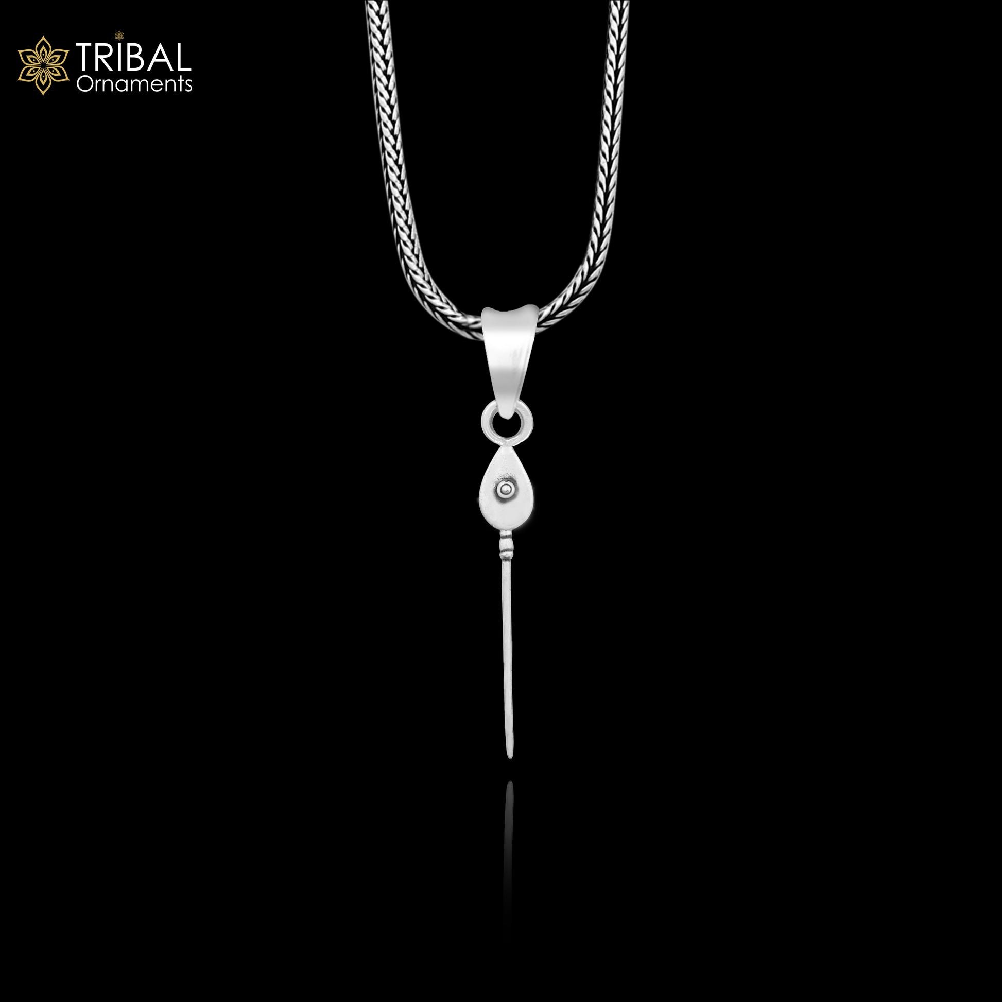 925 pure silver Divine LORD KARTHIKEYA Murugan Weapon pendant best gifting pendant, wheat chain necklace locket delicate jewelry NSP724 - TRIBAL ORNAMENTS