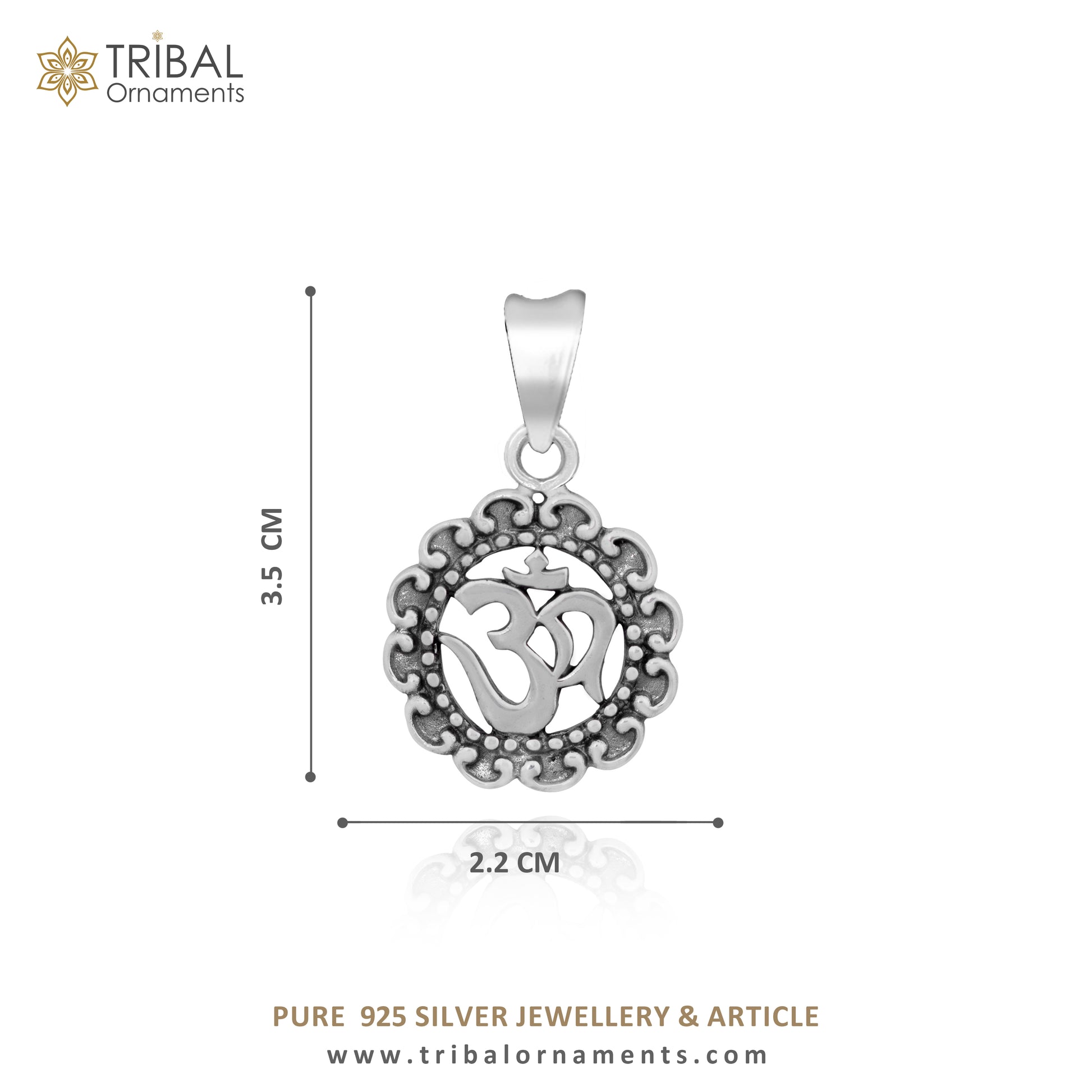 925 pure silver divine mantra AUM OR OM pendant best gifting pendant, wheat chain necklace locket best delicate unisex  jewelry nsp740 - TRIBAL ORNAMENTS