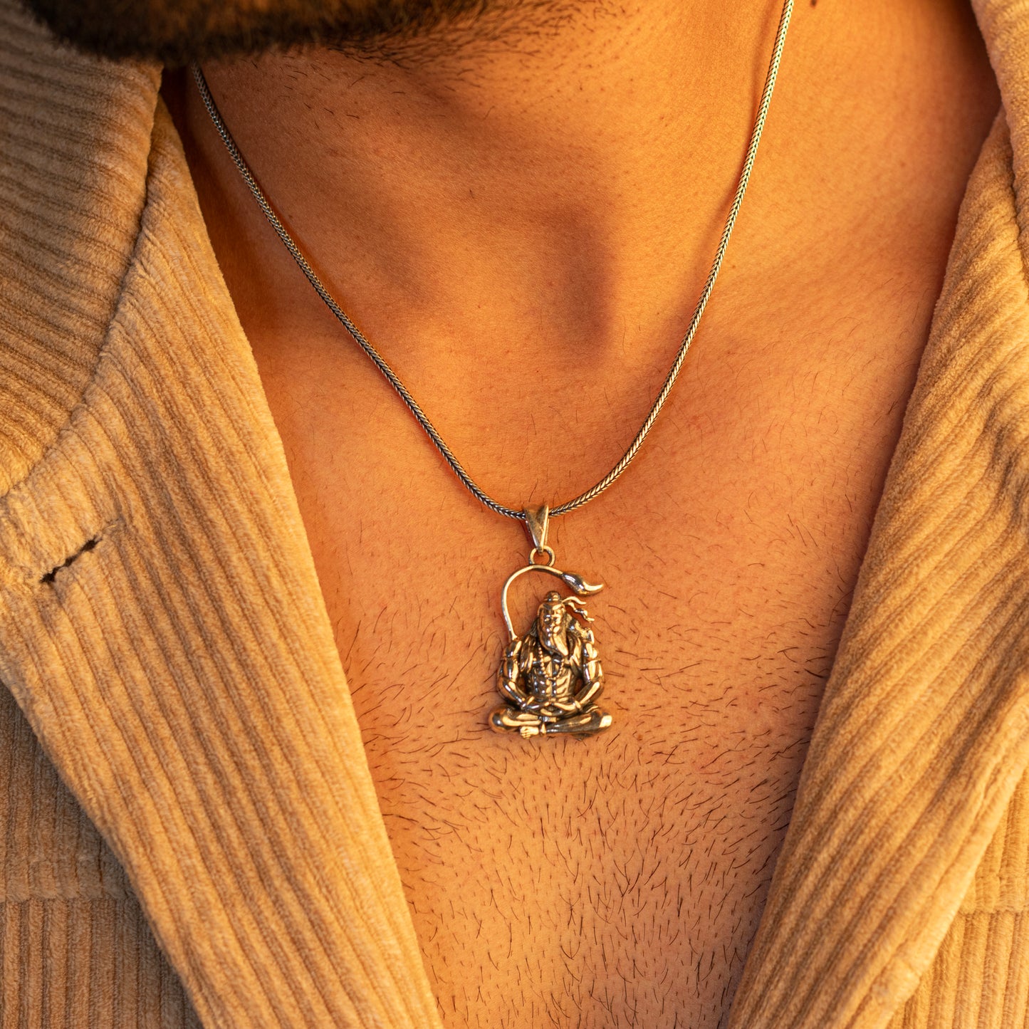 925 pure silver lord HANUMAN meditation design pendant best gifting pendant nsp868 - TRIBAL ORNAMENTS