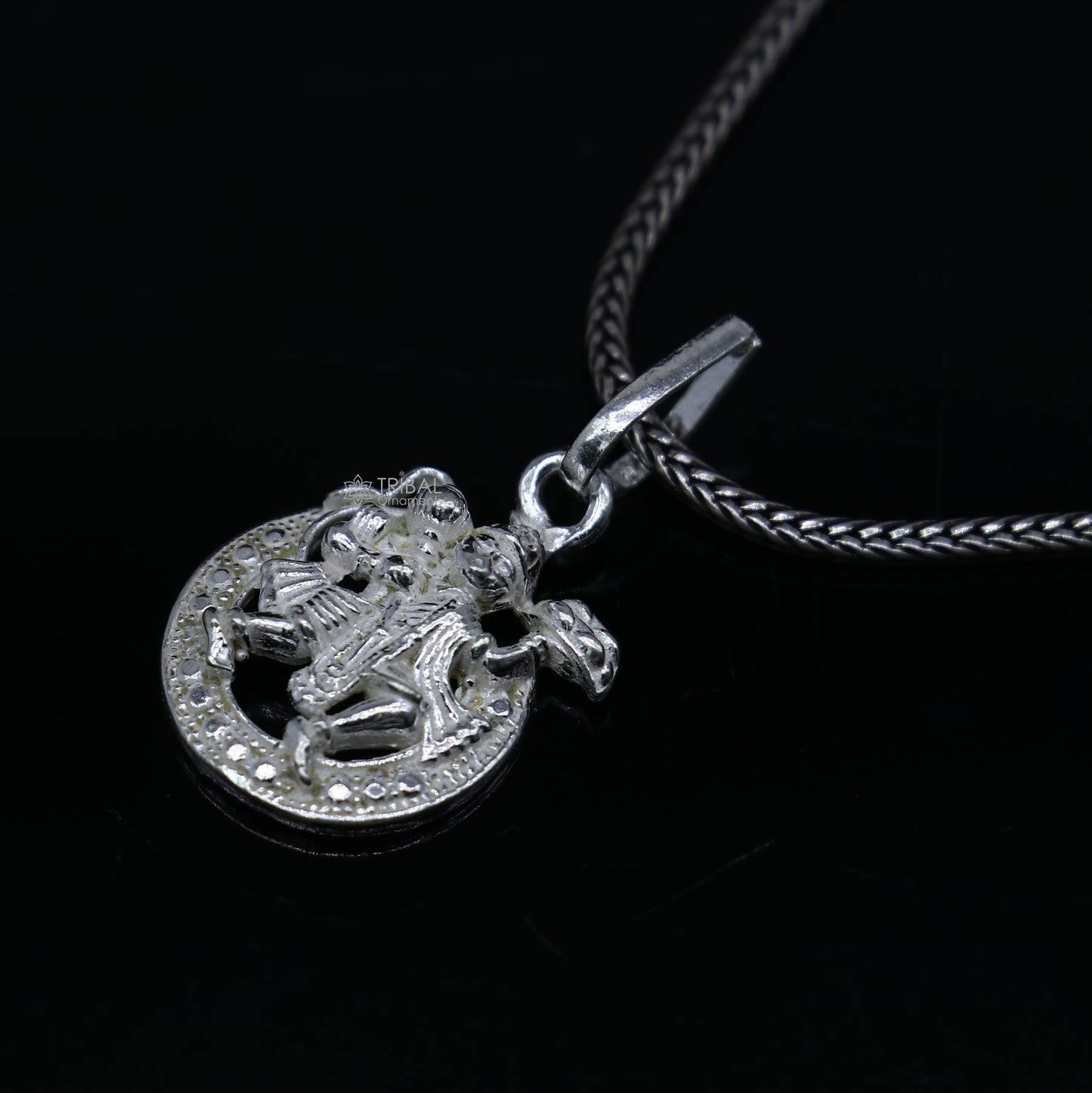 925 pure silver lord HANUMAN pendant best gifting pendant, wheat chain necklace locket best gifting delicate unisex  jewelry  Nsp846 - TRIBAL ORNAMENTS