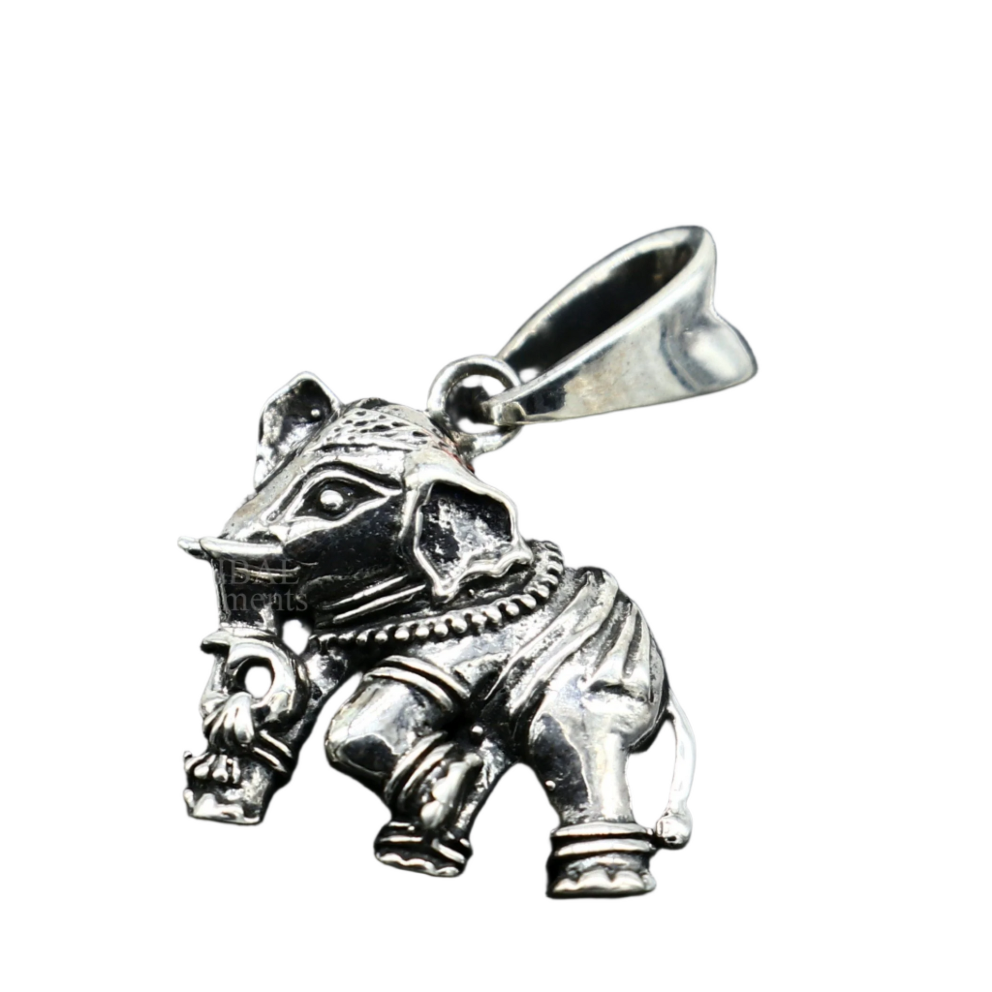 925 sterling silver amazing design small elephant pendant amazing exclusive divine pendant necklace gifting jewelry india ssp1581 - TRIBAL ORNAMENTS