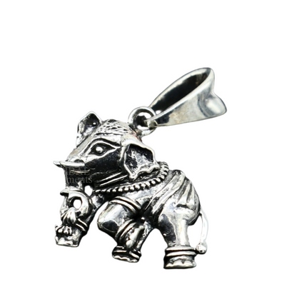 925 sterling silver elephant pendant by Tribal Ornaments, intricately designed jewelry for gifting or personal style.