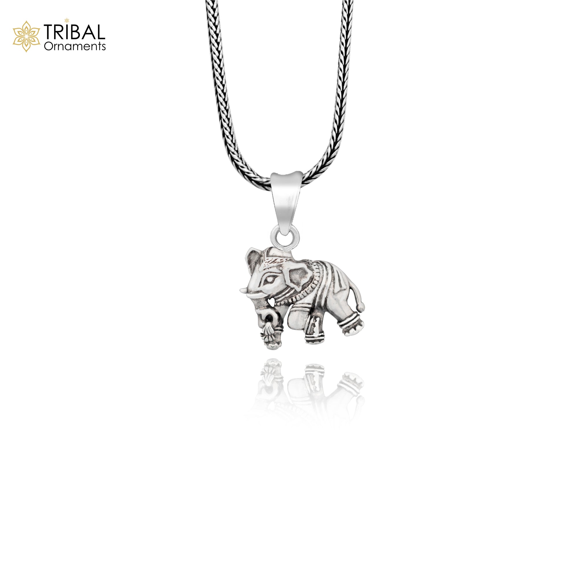 925 sterling silver amazing design small elephant pendant amazing exclusive divine pendant necklace gifting jewelry india ssp1581 - TRIBAL ORNAMENTS