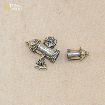 925 sterling silver tribal amulet pendant with intricate designs, part of Tribal Ornaments tribal jewelry collection.