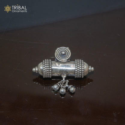 925 sterling silver tribal amulet pendant featuring intricate tribal jewelry design, crafted by TRIBAL ORNAMENTS.
