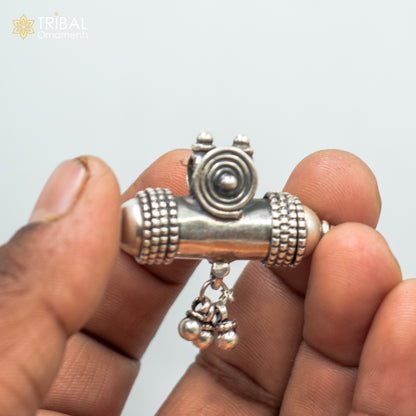 Sterling silver tribal amulet pendant from Tribal Ornaments, featuring intricate tribal jewelry design and craftsmanship.