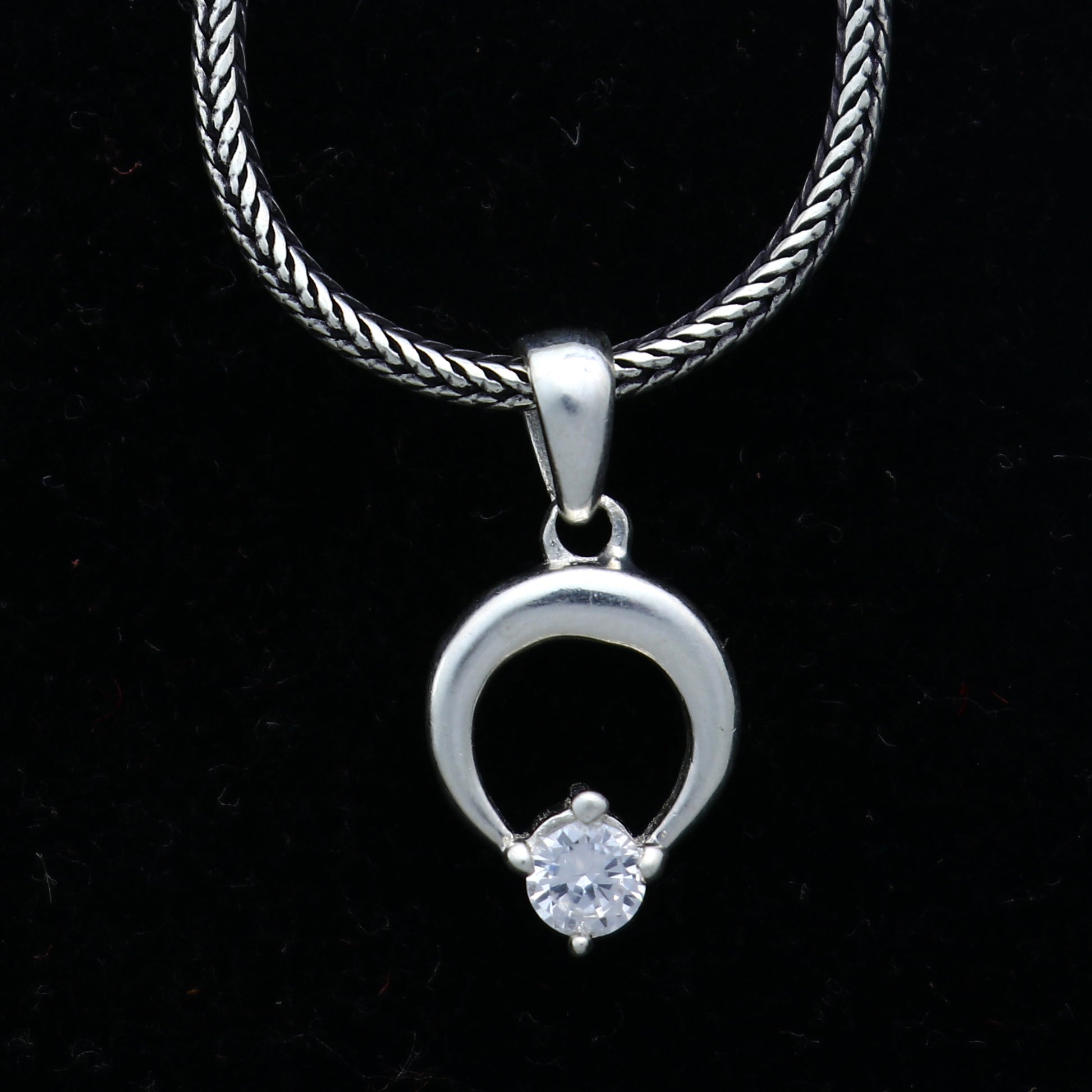 925 Sterling silver antique diamond pendant with tribal-inspired design from TRIBAL ORNAMENTS, showcasing intricate craftsmanship.
