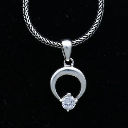 925 Sterling silver antique diamond pendant with tribal-inspired design from TRIBAL ORNAMENTS, showcasing intricate craftsmanship.