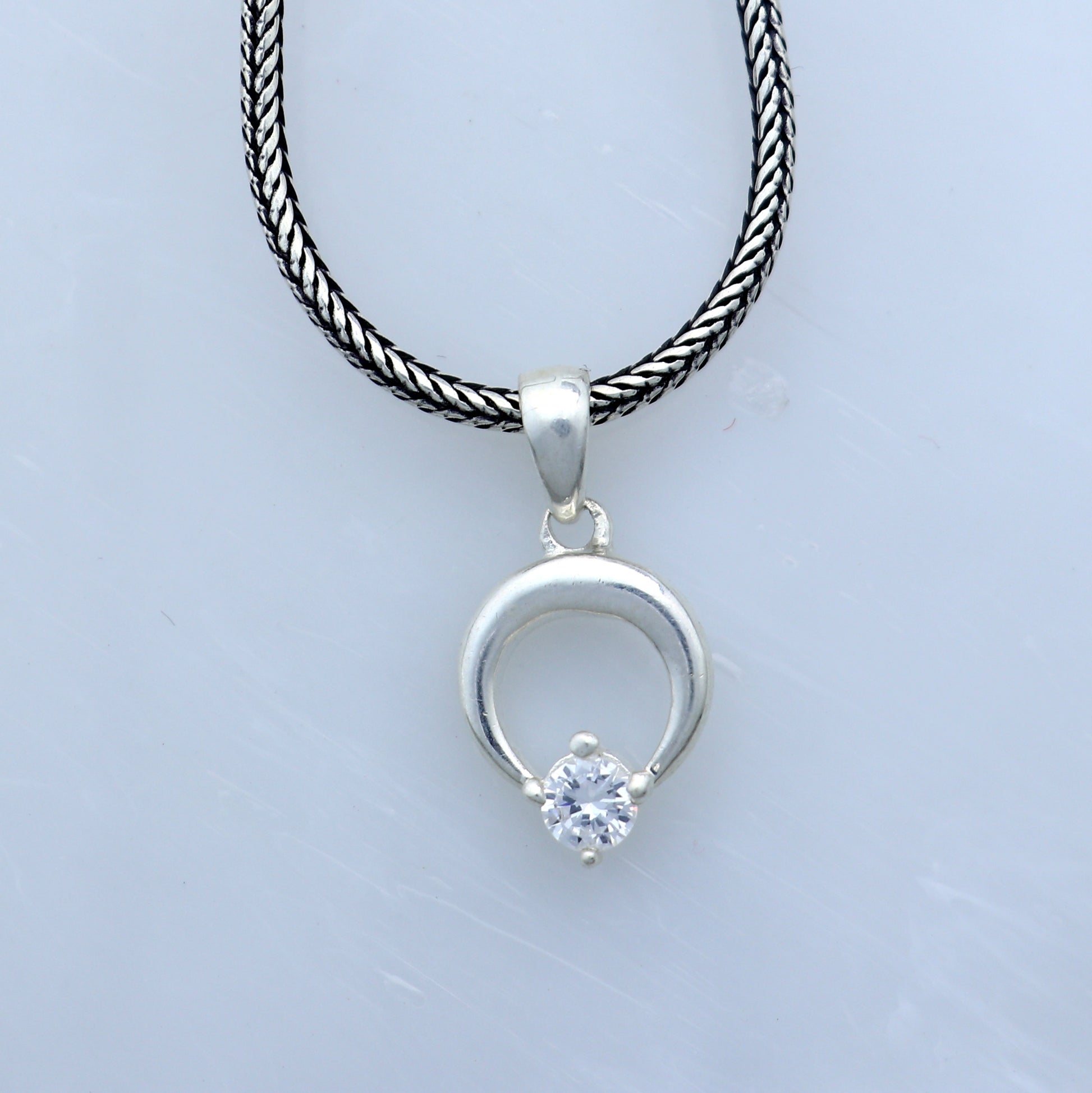 925 Sterling silver antique diamond pendant with intricate tribal design, from TRIBAL ORNAMENTS.