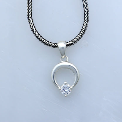 925 Sterling silver antique diamond pendant with intricate tribal design, from TRIBAL ORNAMENTS.