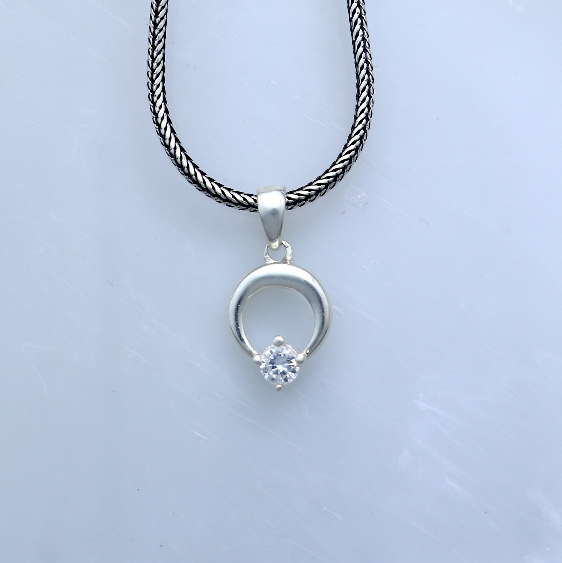 925 Sterling silver antique diamond pendant with intricate tribal design, crafted by TRIBAL ORNAMENTS.