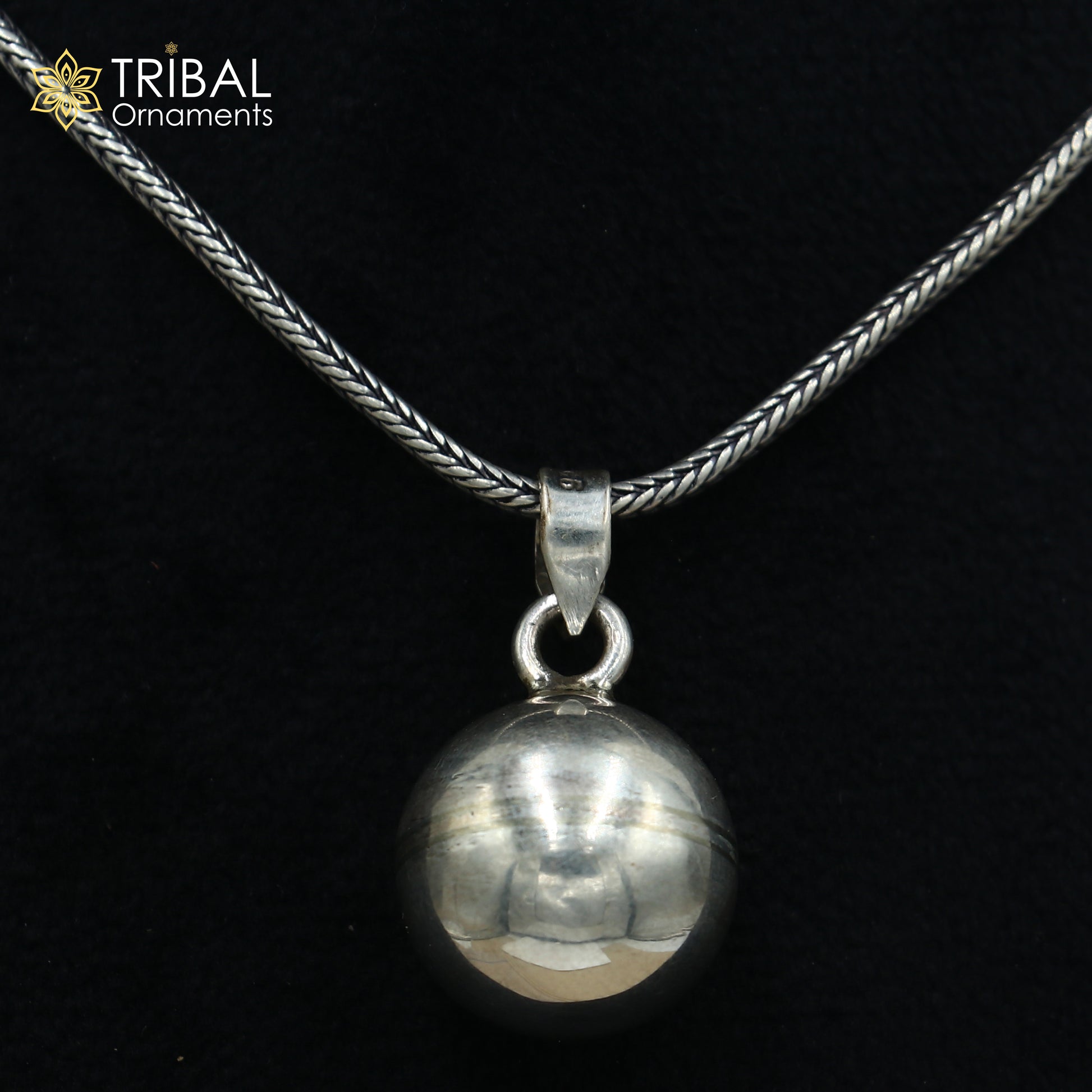 925 sterling silver ball design pet cat jingling Pendant tribal jewellery nsp1062 - TRIBAL ORNAMENTS