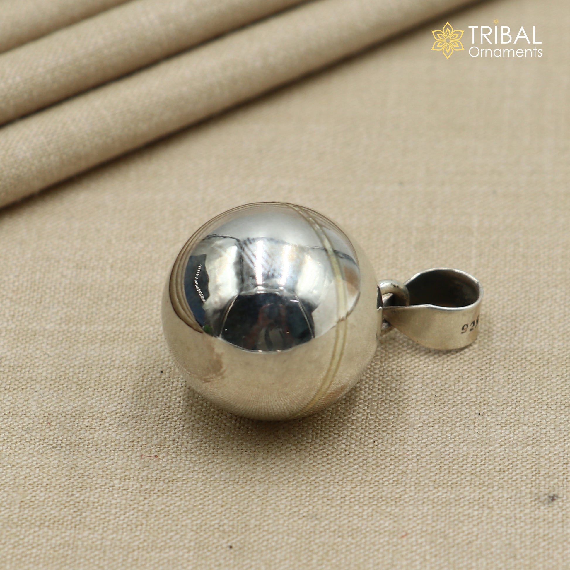 925 sterling silver ball design pet dog jingling Pendant with chain tribal jewellery nsp1061 - TRIBAL ORNAMENTS