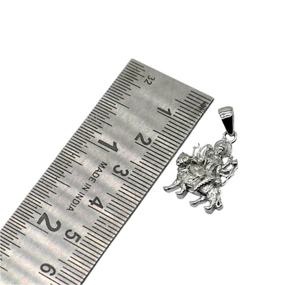 925 sterling silver Goddess Bhawani Durga Maa pendant, tribal divine jewelry, detailed goddess-shaped locket, spiritual tribal ornament