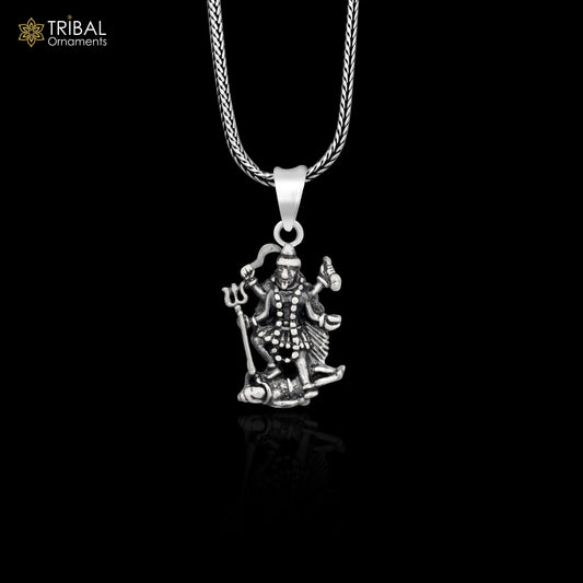 925 sterling silver blessing Goddess Kalika maa/ Kali ma pendant, amazing tantri pendant personalized jewelry tribal jewelry nsp448 - TRIBAL ORNAMENTS