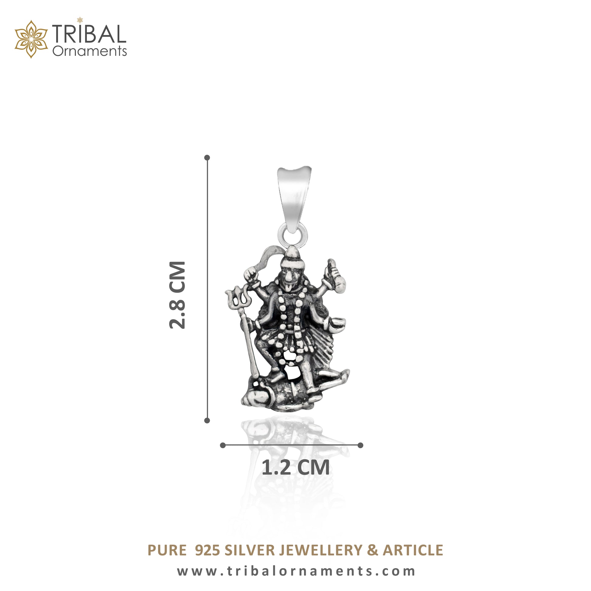 925 sterling silver blessing Goddess Kalika maa/ Kali ma pendant, amazing tantri pendant personalized jewelry tribal jewelry nsp448 - TRIBAL ORNAMENTS