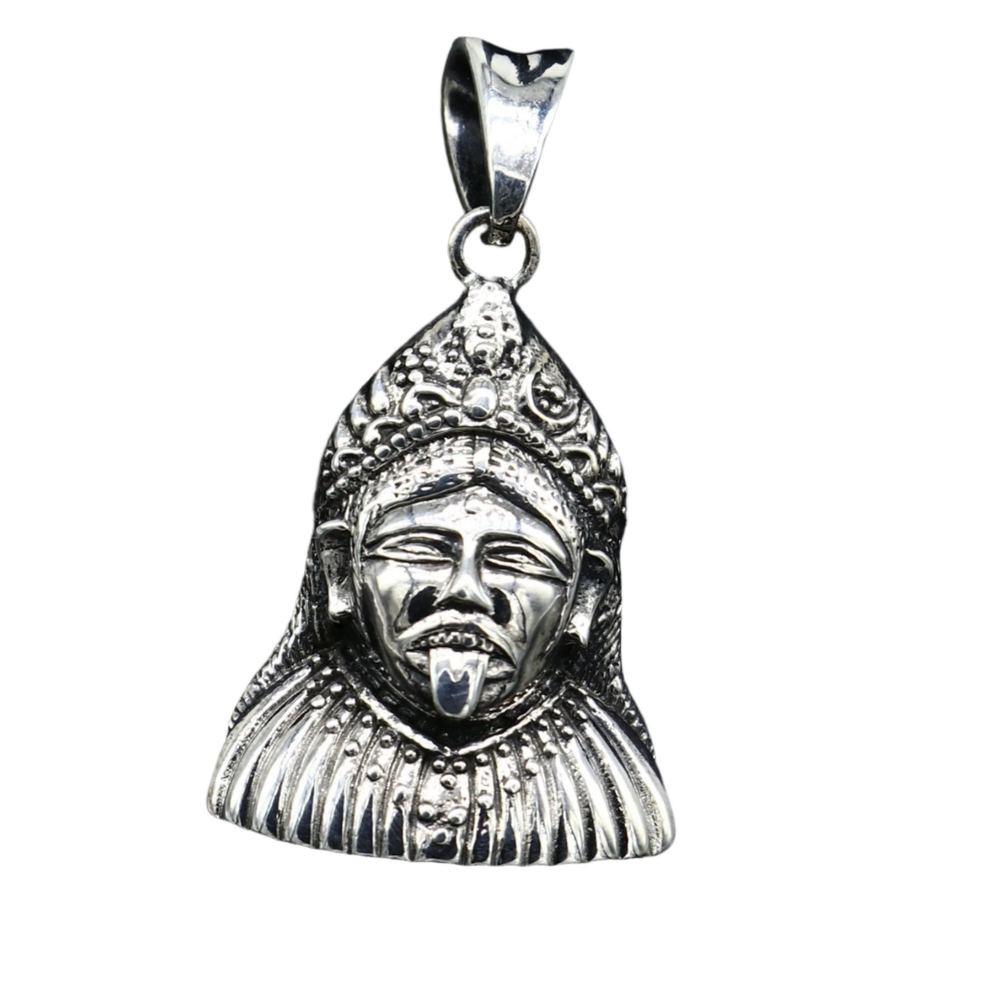 925 sterling silver blessing Goddess Kalika maa/ Kali ma pendant, amazing unisex mahakali pendant jewelry tribal jewelry ssp1565 - TRIBAL ORNAMENTS