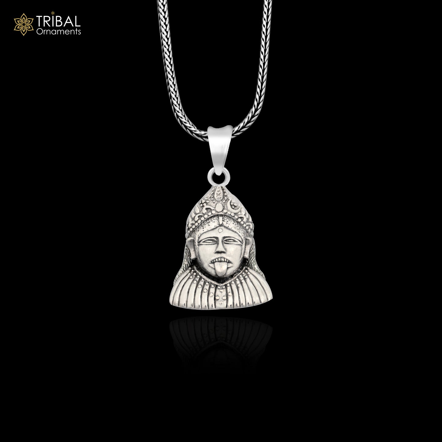 925 sterling silver blessing Goddess Kalika maa/ Kali ma pendant, amazing unisex mahakali pendant jewelry tribal jewelry ssp1565 - TRIBAL ORNAMENTS