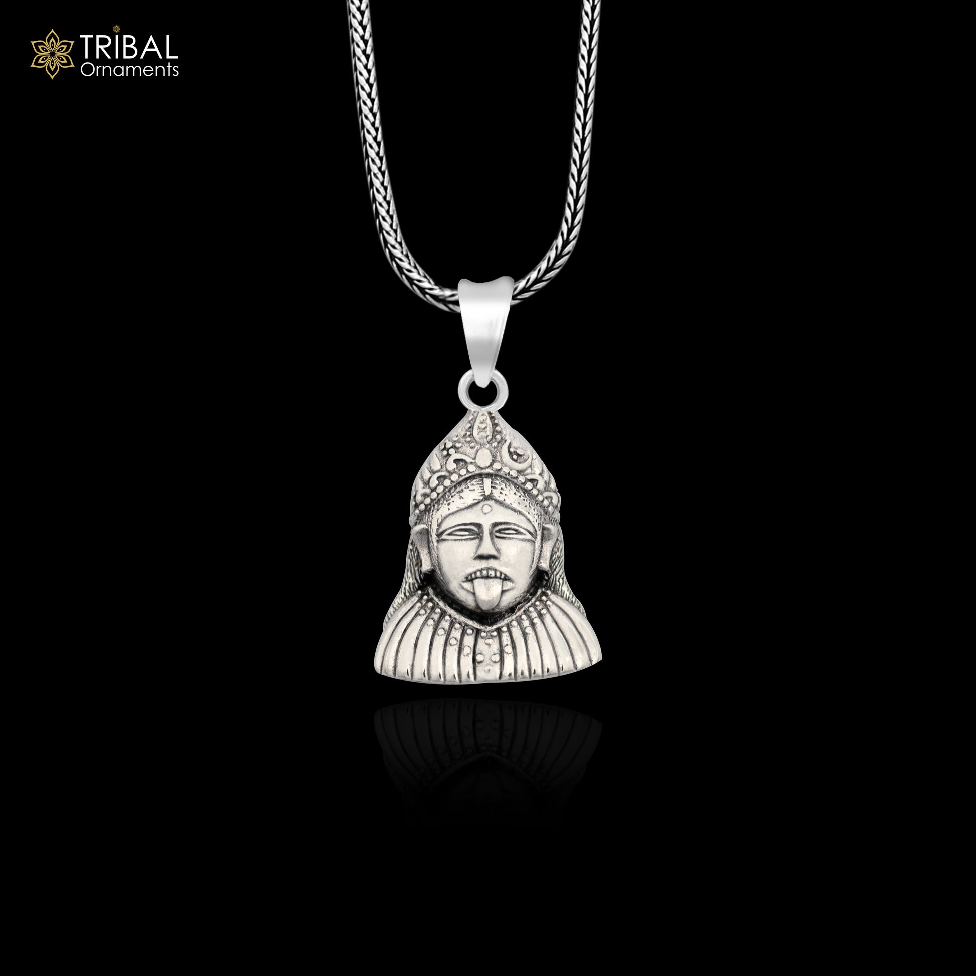 925 sterling silver blessing Goddess Kalika maa/ Kali ma pendant, amazing unisex mahakali pendant jewelry tribal jewelry ssp1565 - TRIBAL ORNAMENTS