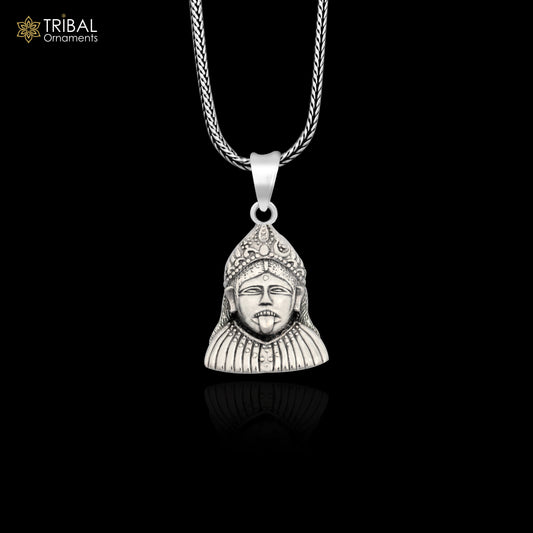 925 sterling silver blessing Goddess Kalika maa/ Kali ma pendant, amazing unisex mahakali pendant jewelry tribal jewelry ssp1565 - TRIBAL ORNAMENTS