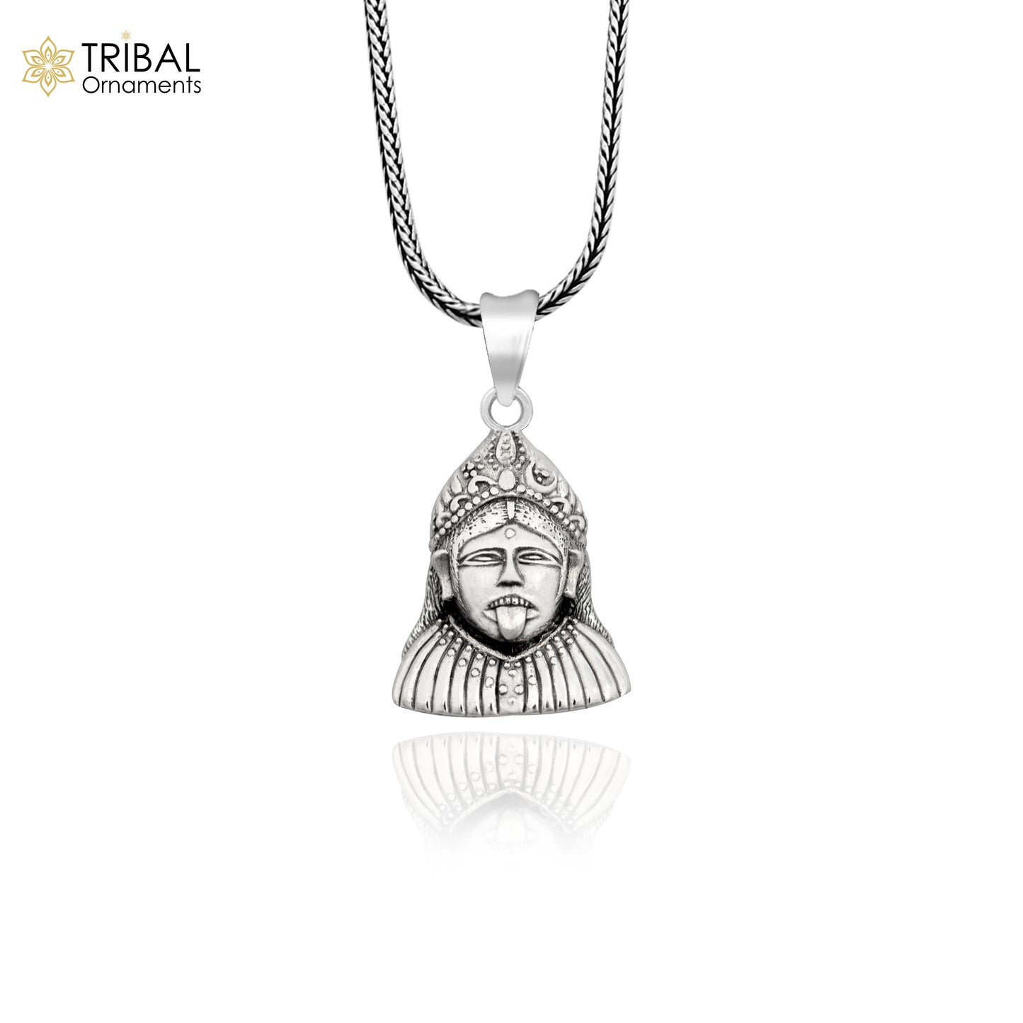 925 sterling silver blessing Goddess Kalika maa/ Kali ma pendant, amazing unisex mahakali pendant jewelry tribal jewelry ssp1565 - TRIBAL ORNAMENTS