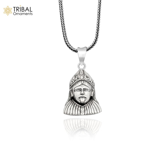 925 sterling silver blessing Goddess Kalika maa/ Kali ma pendant, amazing unisex mahakali pendant jewelry tribal jewelry ssp1565 - TRIBAL ORNAMENTS