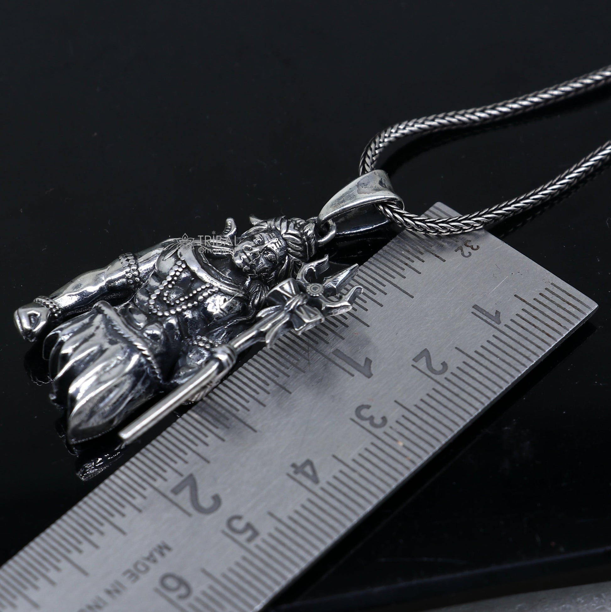 925 sterling silver divine Lord shiva MAHAKAL pendant, silver unique god pendant necklace jewelry NSP869 - TRIBAL ORNAMENTS