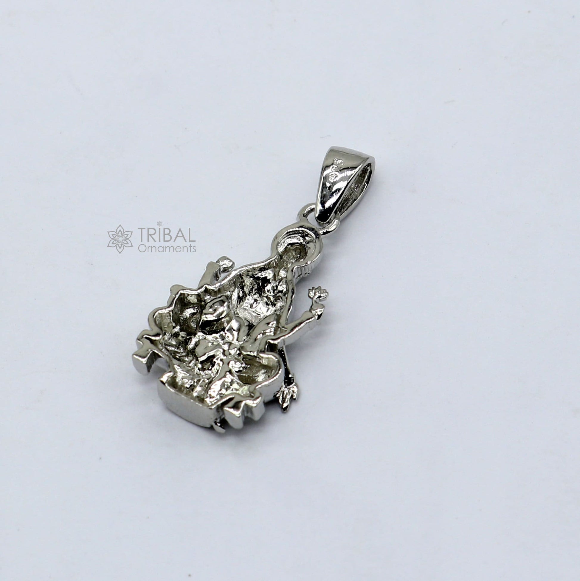 925 sterling silver handmade Goddess Maha Lakshmi/laxmi pendant, amazing divine lakshmi maa pendant gifting jewelry NSP826 - TRIBAL ORNAMENTS