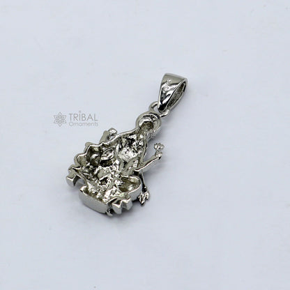 Sterling silver Maha Lakshmi pendant from Tribal Ornaments featuring a divine goddess design, handcrafted jewelry for spiritual gifting.
