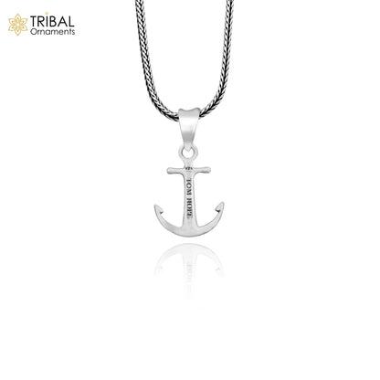 925 sterling silver Good Luck Tom Hope pendant by Tribal Ornaments, handmade silver jewelry featuring intricate tribal design.