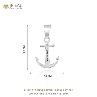 925 sterling silver Good Luck Tom Hope pendant by Tribal Ornaments, handmade jewelry with elegant divine design for gifting.