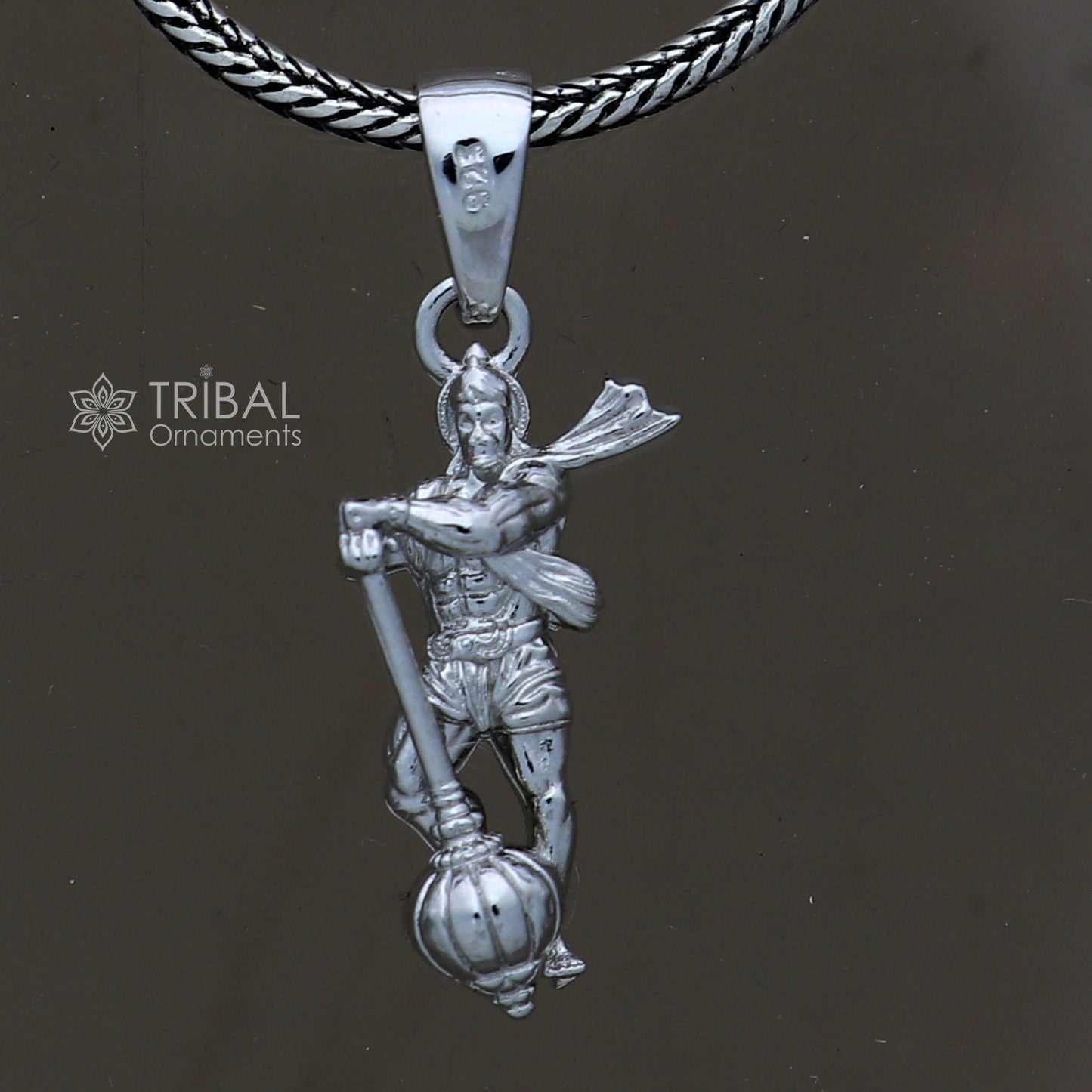 925 sterling silver handmade Hindu idol God Lord hanuman pendant, amazing divine lord bajarangbali pendant gifting jewelry NSP831 - TRIBAL ORNAMENTS