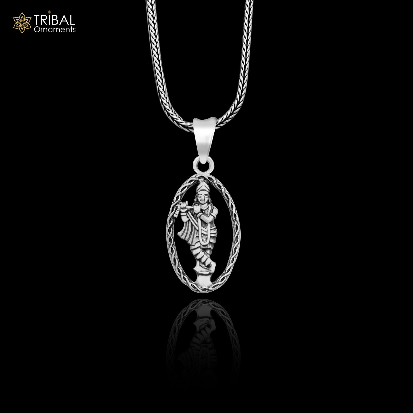 925 sterling silver handmade Hindu idol krishna pendant, amazing stylish unisex pendant locket personalized jewelry tribal jewelry ssp446 - TRIBAL ORNAMENTS