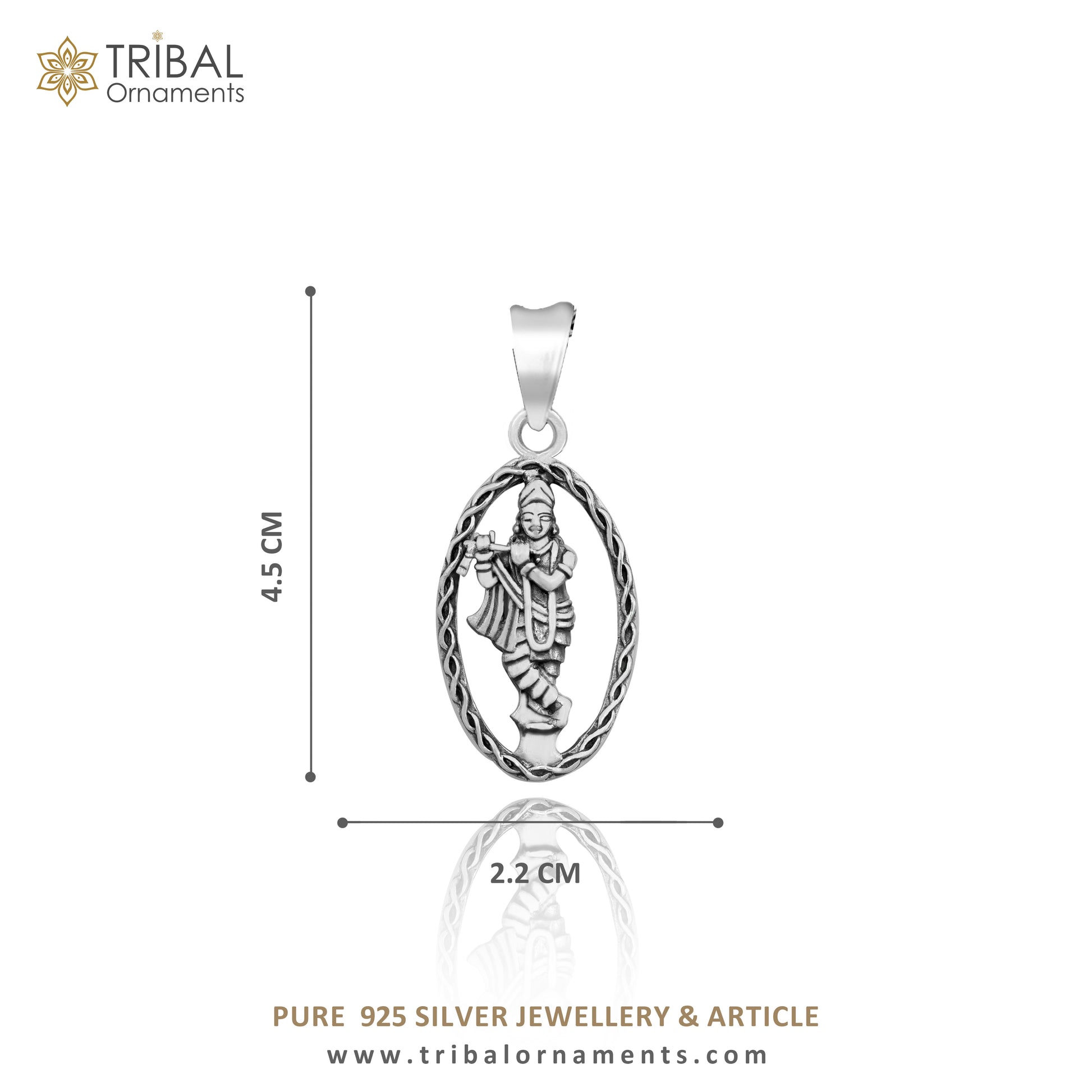 925 sterling silver handmade Hindu idol krishna pendant, amazing stylish unisex pendant locket personalized jewelry tribal jewelry ssp446 - TRIBAL ORNAMENTS