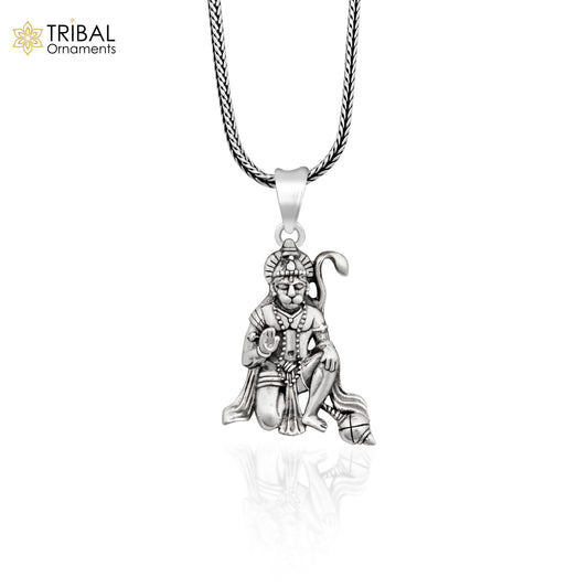 925 sterling silver handmade idol Hanuman ji pendant, amazing stylish unisex pendant locket personalized jewelry tribal jewelry ssp439 - TRIBAL ORNAMENTS