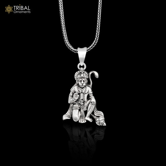 925 sterling silver handmade idol Hanuman ji pendant, amazing stylish unisex pendant locket personalized jewelry tribal jewelry ssp439 - TRIBAL ORNAMENTS