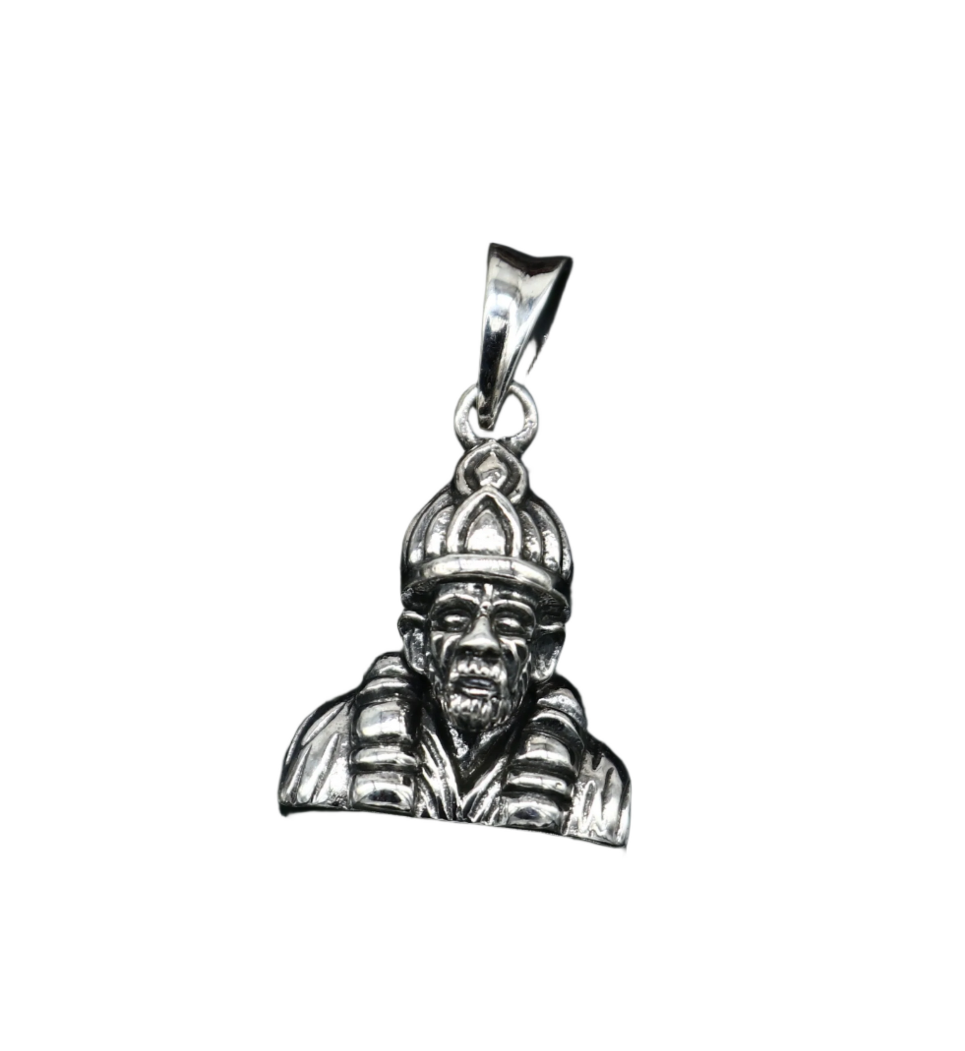 925 sterling silver handmade Indian idol Sai Baba pendant, amazing stylish unisex pendant locket personalized jewelry tribal jewelry ssp1703 - TRIBAL ORNAMENTS