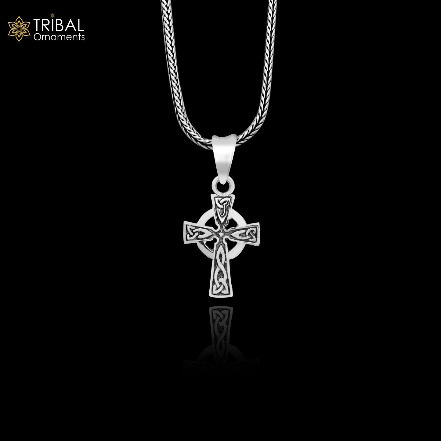 925 sterling silver handmade Jesus necklace and cross stylish pendant unisex jewellery nsp1000 - TRIBAL ORNAMENTS