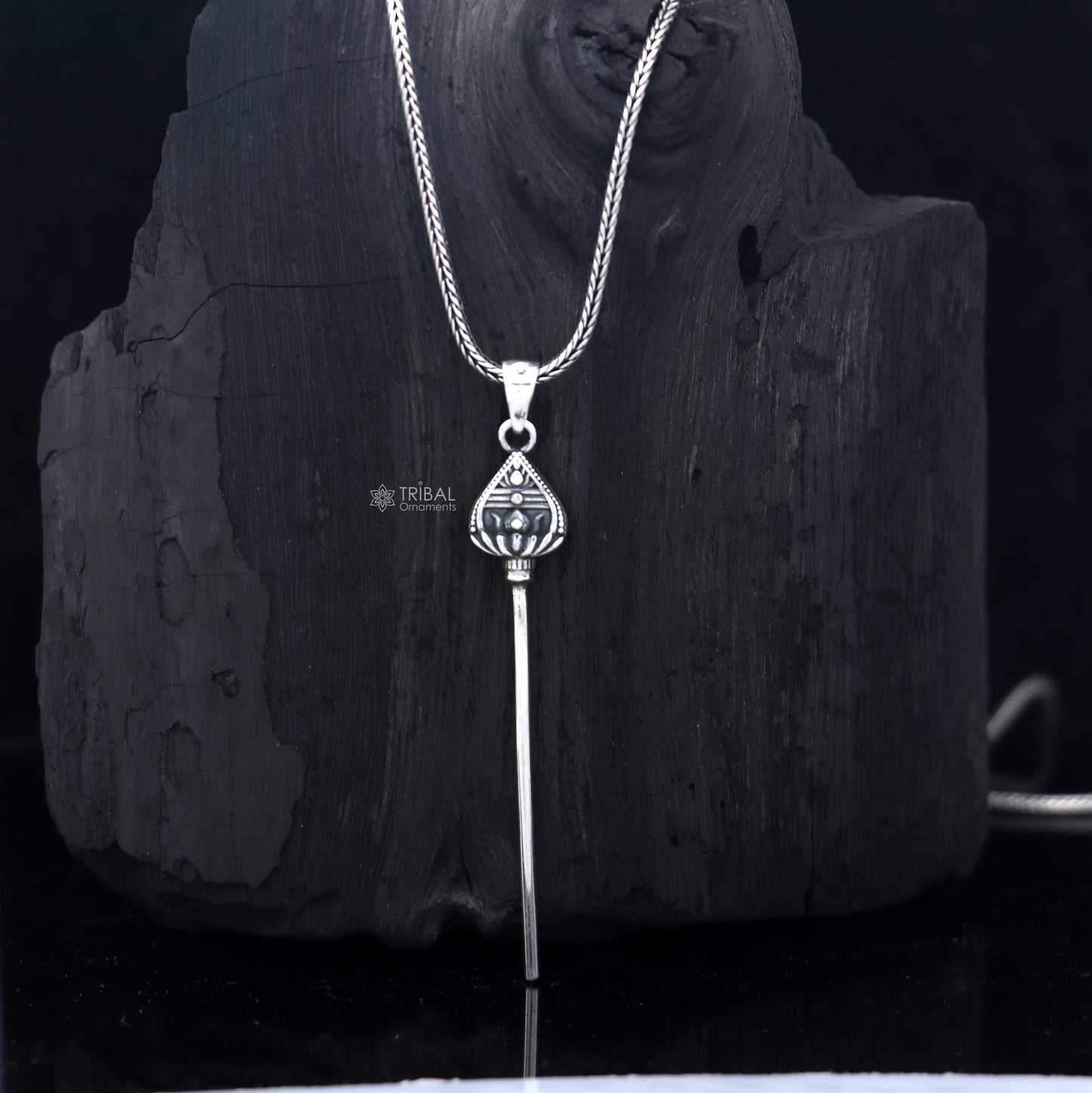 925 Sterling silver handmade Kartikeya murugan weapon pendant nsp879 - TRIBAL ORNAMENTS