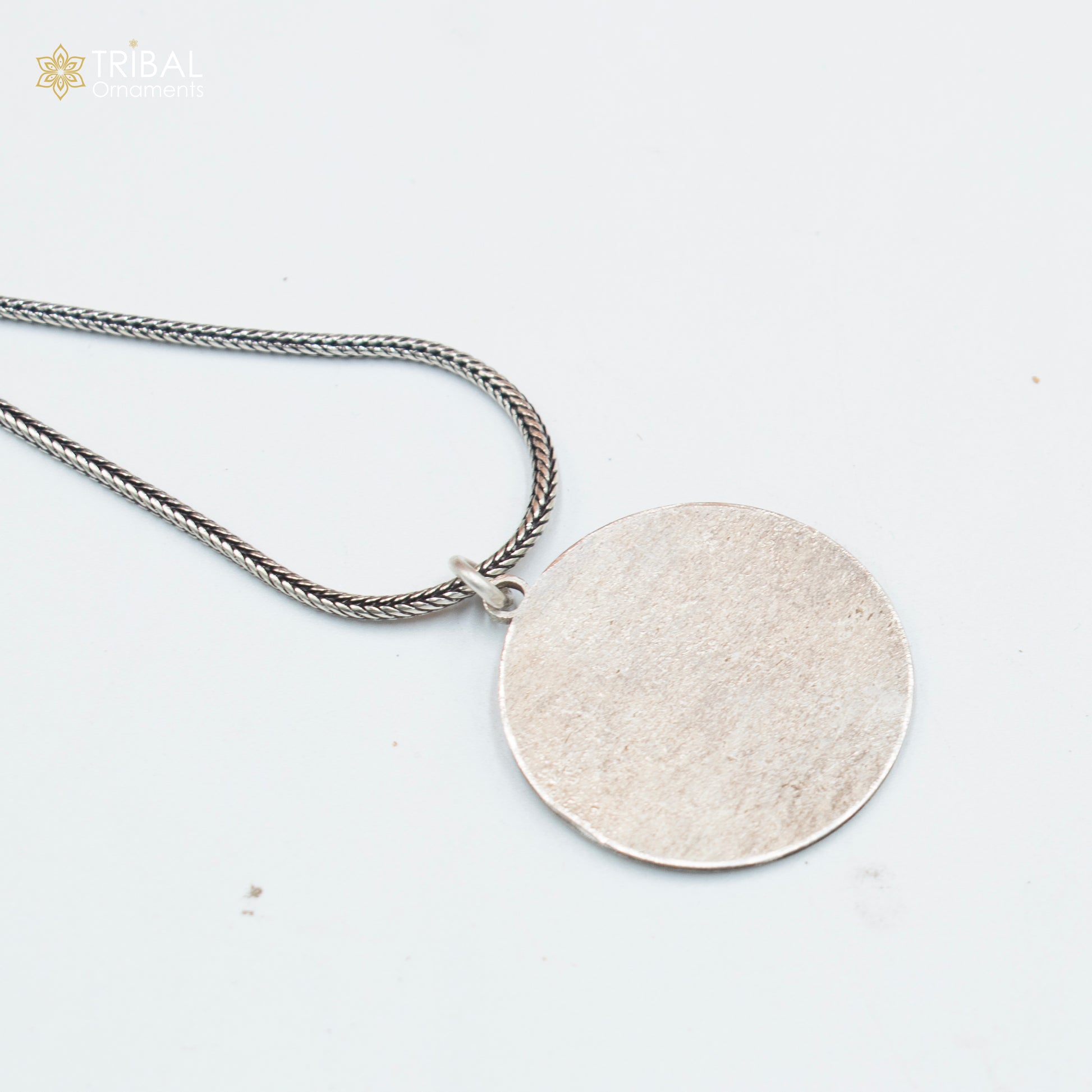 925 sterling silver handmade lord Durga shakti Pendant with chain tribal jewellery nsp1038 - TRIBAL ORNAMENTS