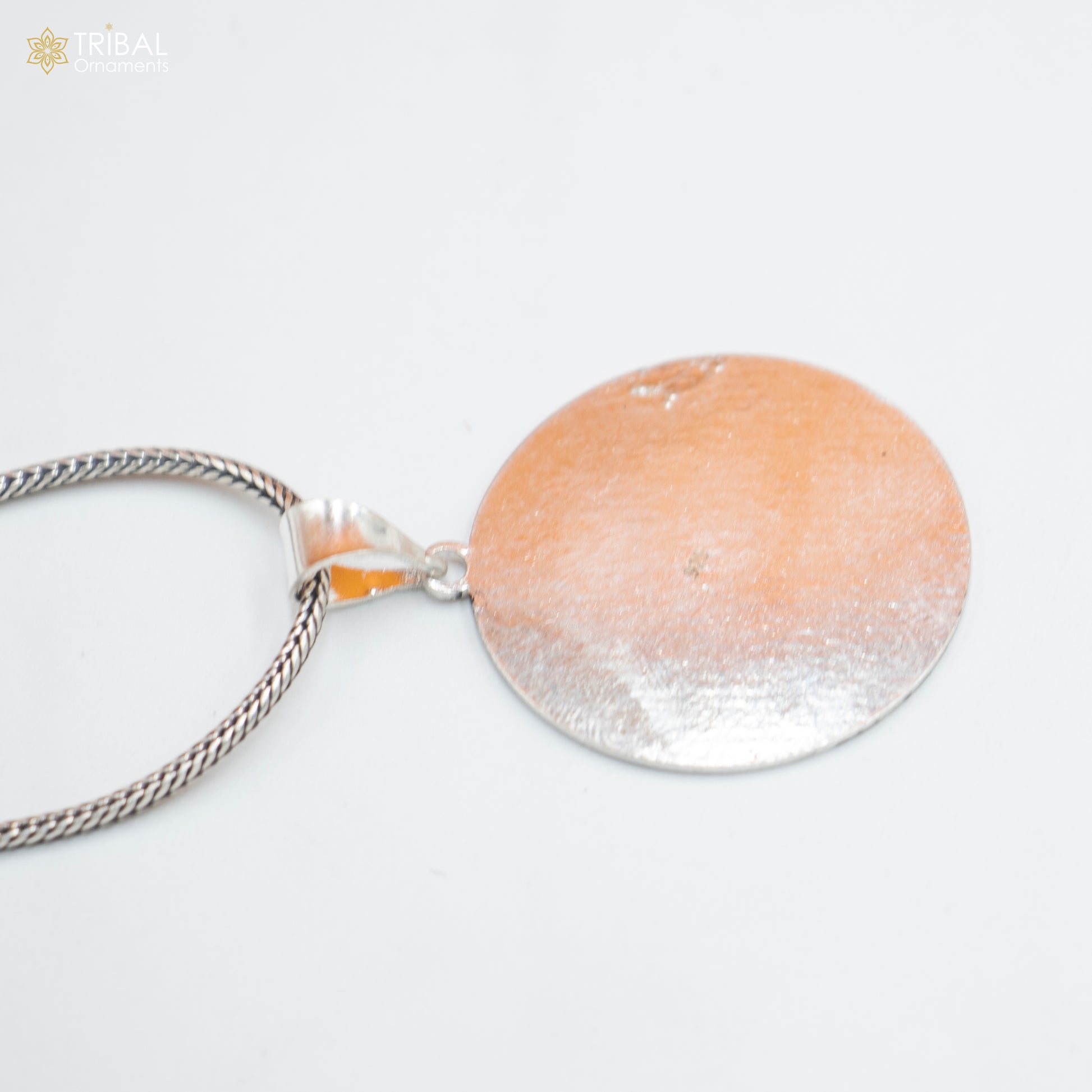 925 sterling silver handmade lord Durga shakti Pendant with chain tribal jewellery nsp1038 - TRIBAL ORNAMENTS