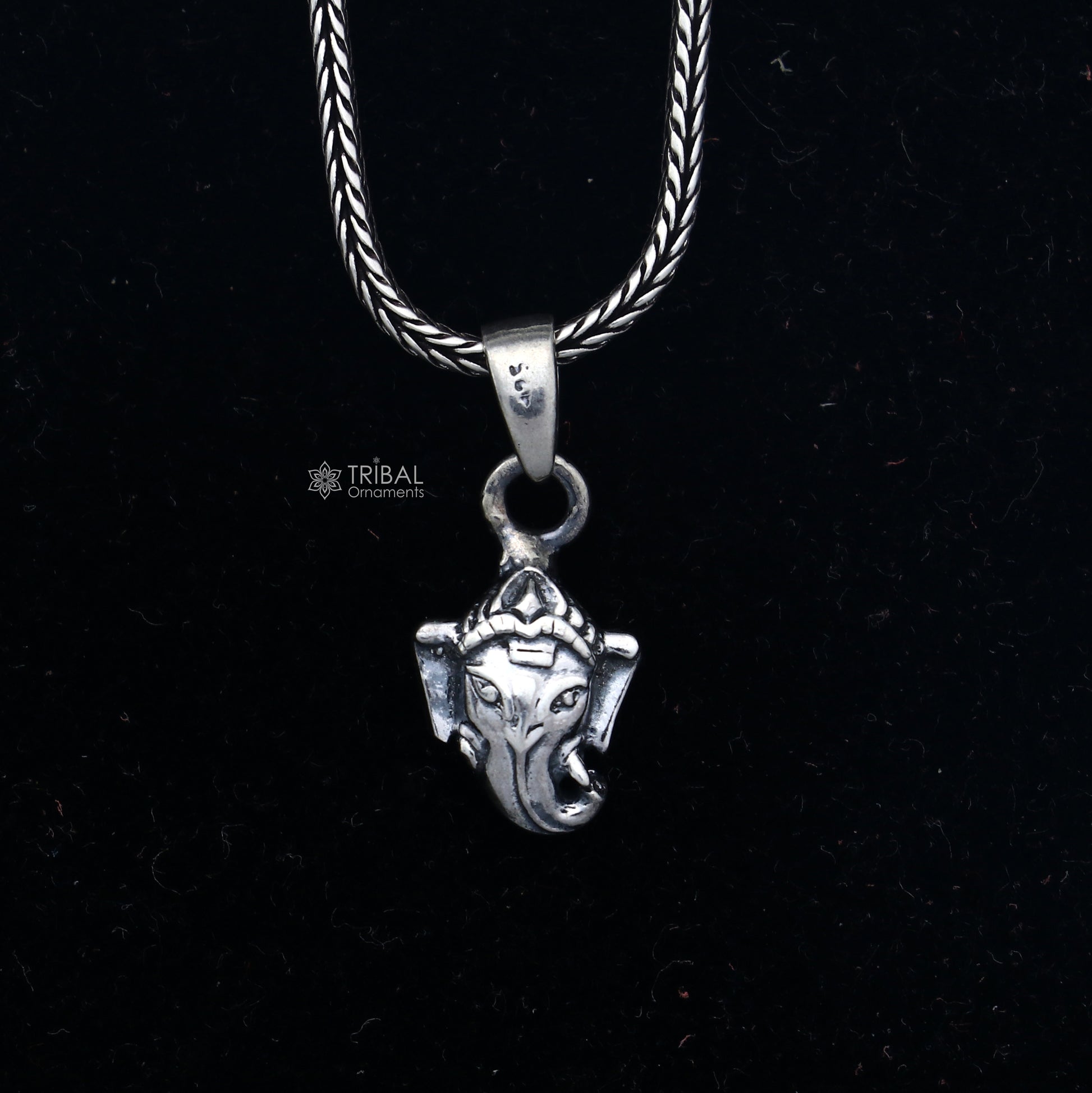 925 Sterling silver handmade lord Ganesha pendant nsp862 - TRIBAL ORNAMENTS