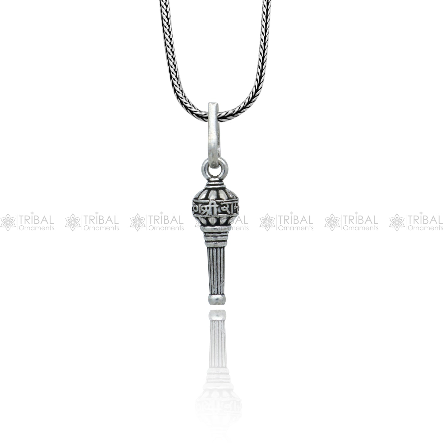 925 sterling silver  handmade Lord hanuman mace gota/gada sakha design stylish pendant nsp994 - TRIBAL ORNAMENTS
