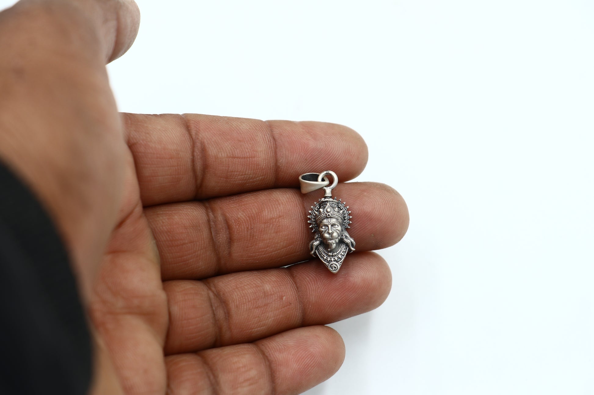 925 sterling silver handmade lord hanuman Pendant with chain tribal jewellery nsp1035 - TRIBAL ORNAMENTS