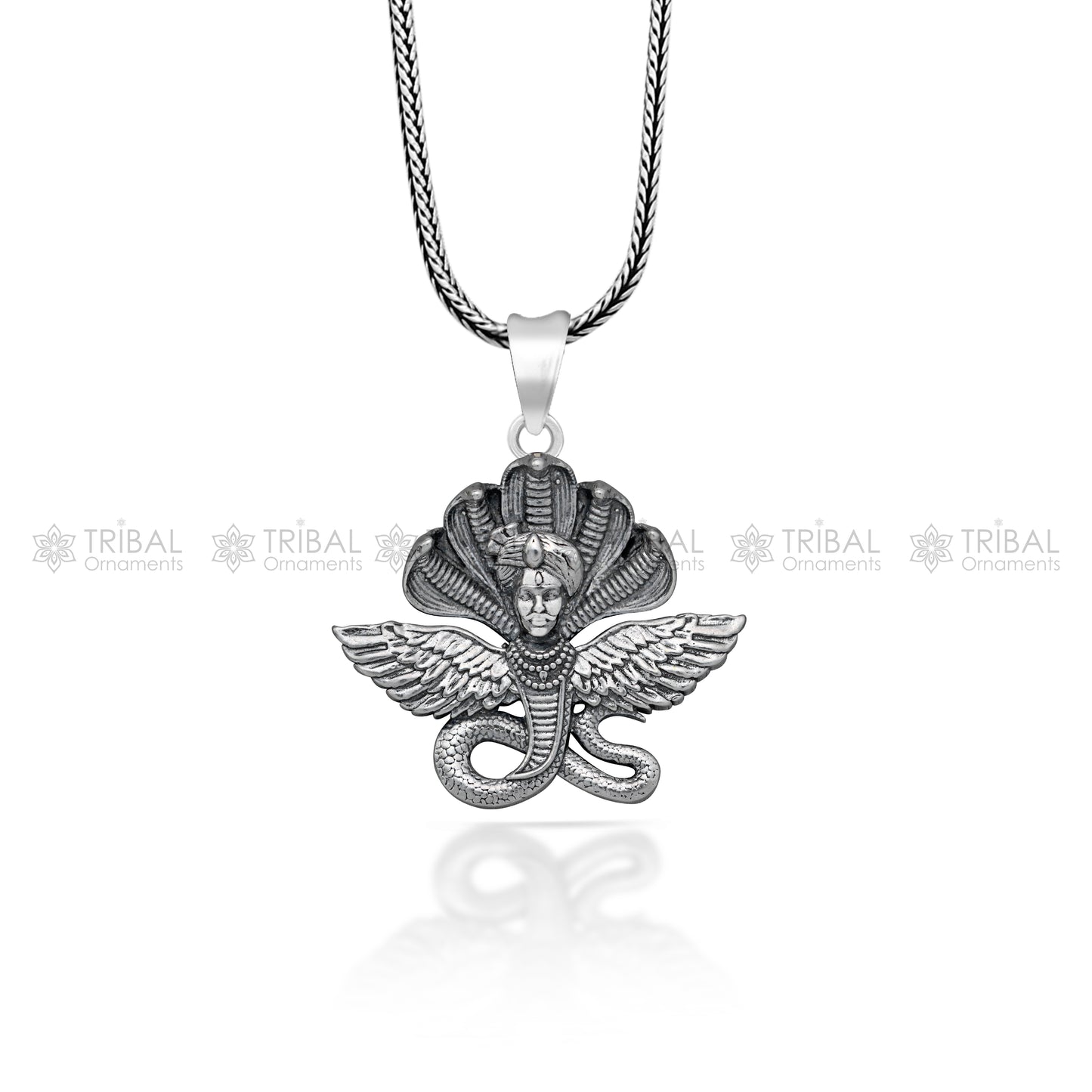 925 Sterling silver handmade lord Kalla ji pendant,deity snake pendant nsp852 - TRIBAL ORNAMENTS