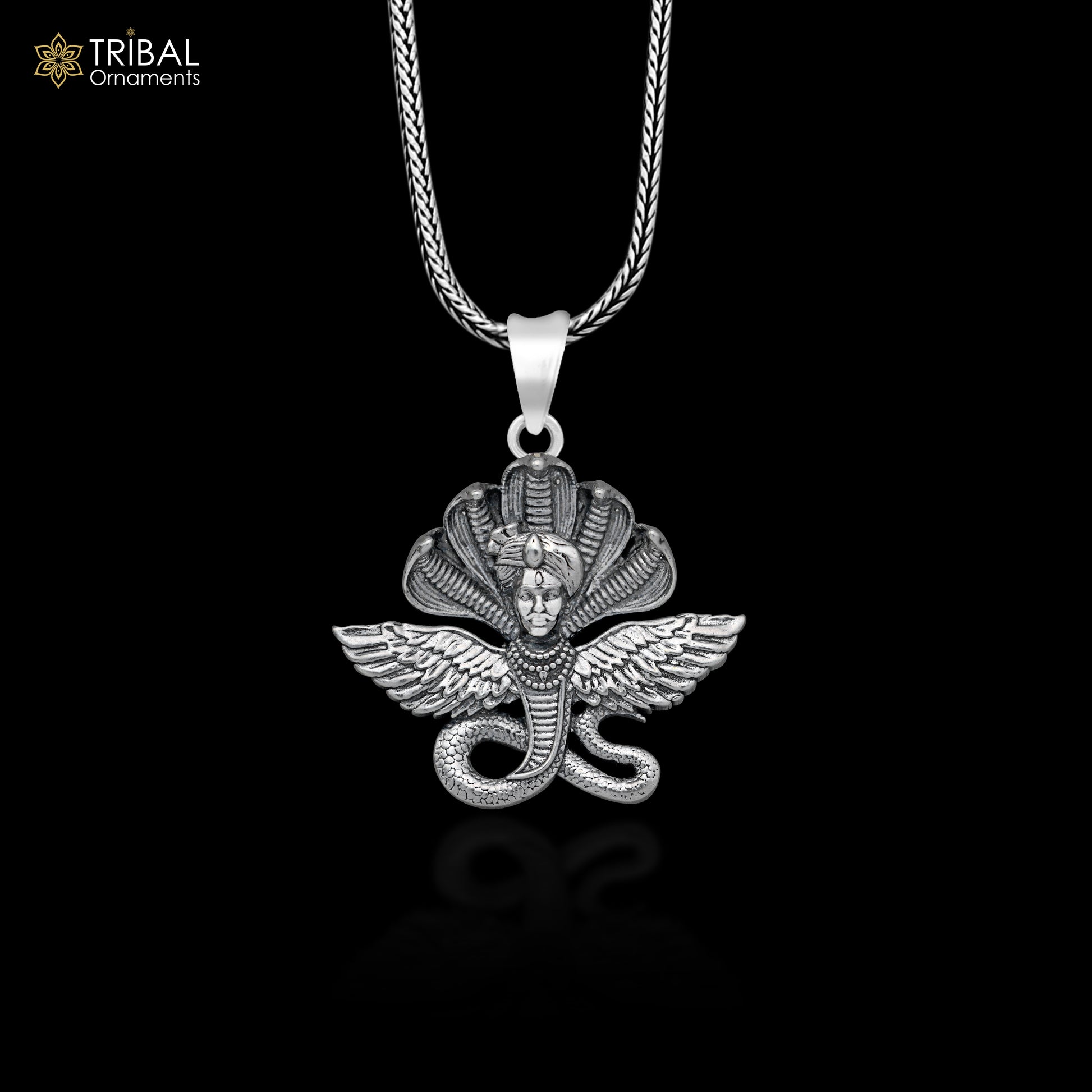 925 Sterling silver handmade lord Kalla ji pendant,deity snake pendant nsp852 - TRIBAL ORNAMENTS