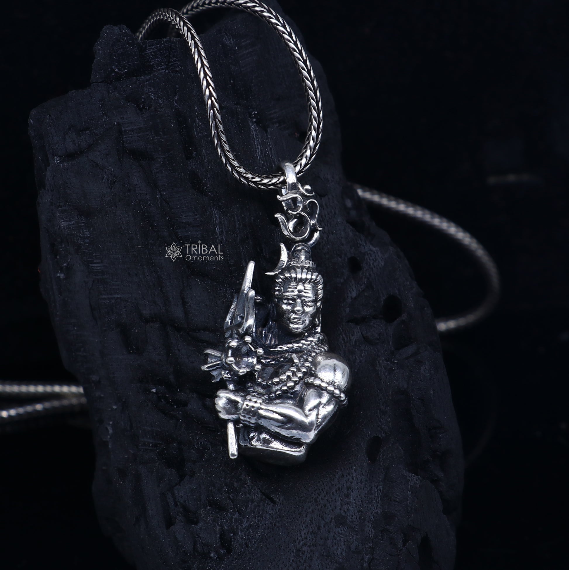 925 Sterling silver handmade lord maha deva pendant,nsp853 - TRIBAL ORNAMENTS